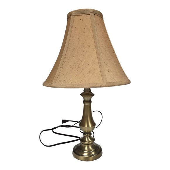 Vintage Brass Tone 19" Table Desk Lamp w/ Shade Neoclassical Home Decor - Picture 1 of 10